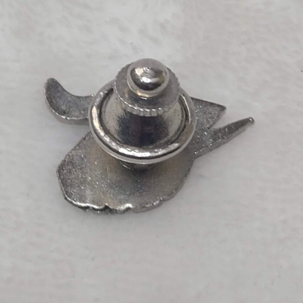 Hand Glove Thumbs Up Lapel Pin Silver Tone Metal - Picture 4 of 6